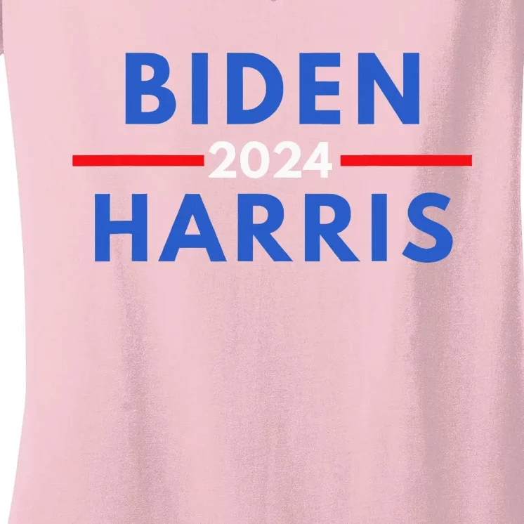 Joe Biden Kamala Harris Election 2024 Vote Blue Democrat Women's V-Neck T-Shirt