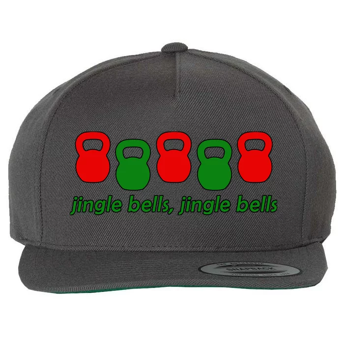 Jingle Bells Kettlebell Christmas Holiday Workout Wool Snapback Cap