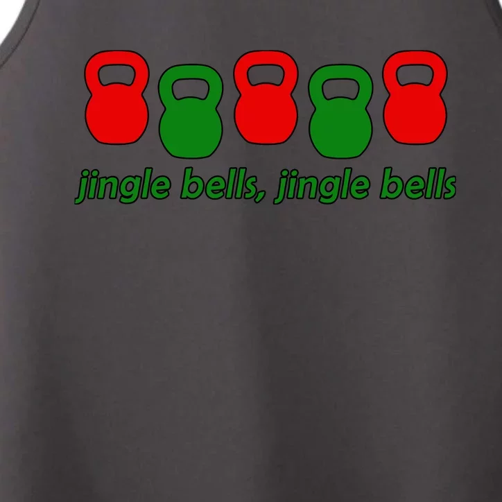 Jingle Bells Kettlebell Christmas Holiday Workout Performance Tank