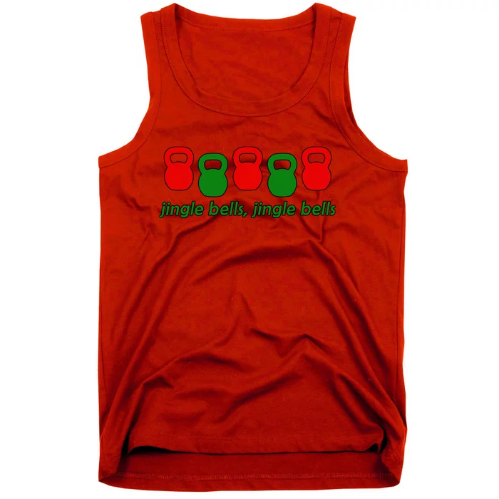 Jingle Bells Kettlebell Christmas Holiday Workout Tank Top