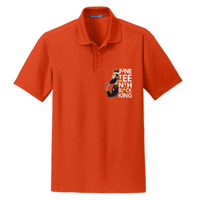 Juneteenth Black King Melanin Dad Fathers Day Father Dry Zone Grid Performance Polo