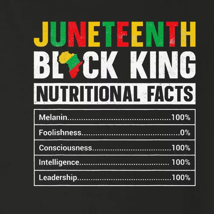 Juneteenth Black King Nutritional Facts Melanin Father Toddler Long Sleeve Shirt