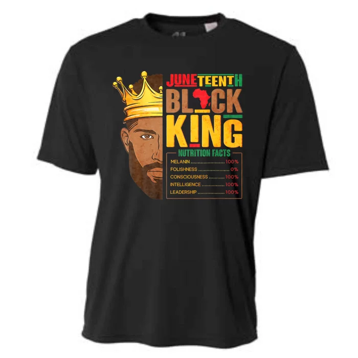 Juneteenth Black King Nutritional Facts Pride African Cooling Performance Crew T-Shirt