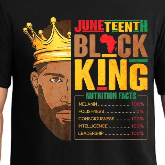 Juneteenth Black King Nutritional Facts Pride African Pajama Set