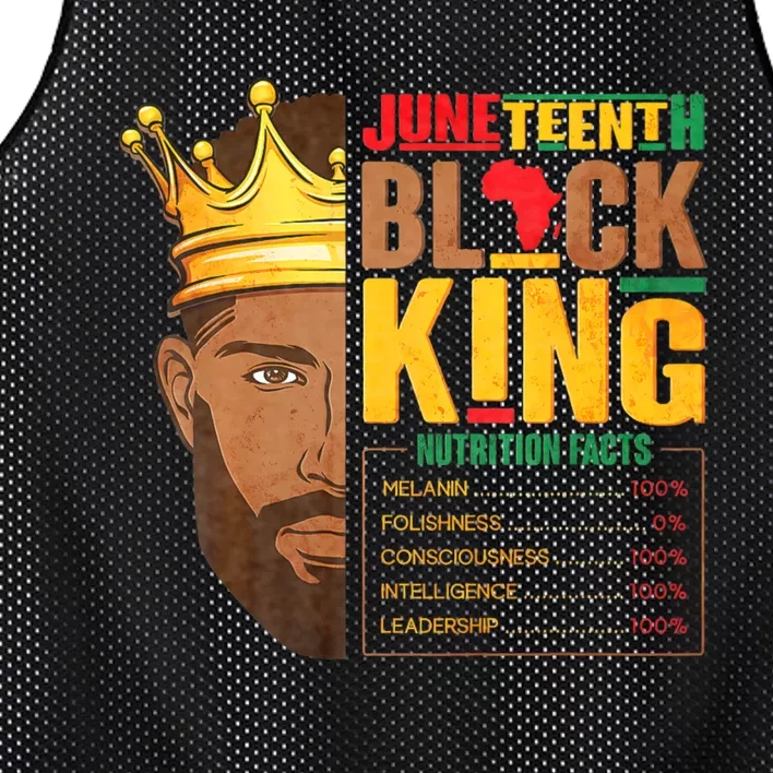 Juneteenth Black King Nutritional Facts Pride African Mesh Reversible Basketball Jersey Tank