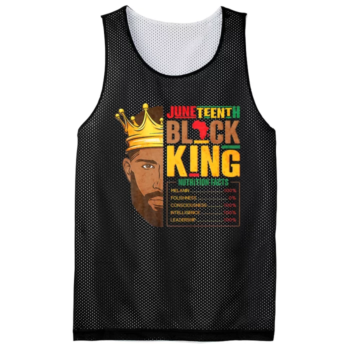 Juneteenth Black King Nutritional Facts Pride African Mesh Reversible Basketball Jersey Tank