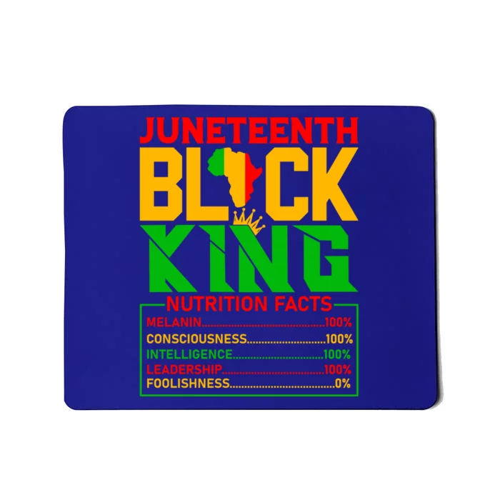 Junenth Black King Nutritional Facts Design Meaningful Gift Mousepad