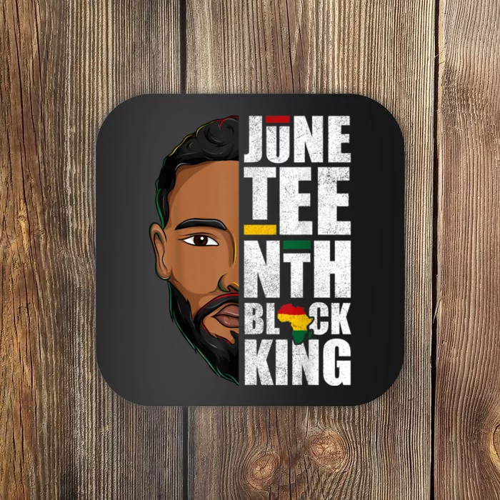 Juneteenth Black King Funny Juneteenth Black King Coaster