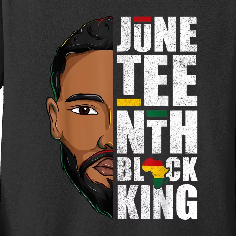 Juneteenth Black King Funny Juneteenth Black King Kids Long Sleeve Shirt