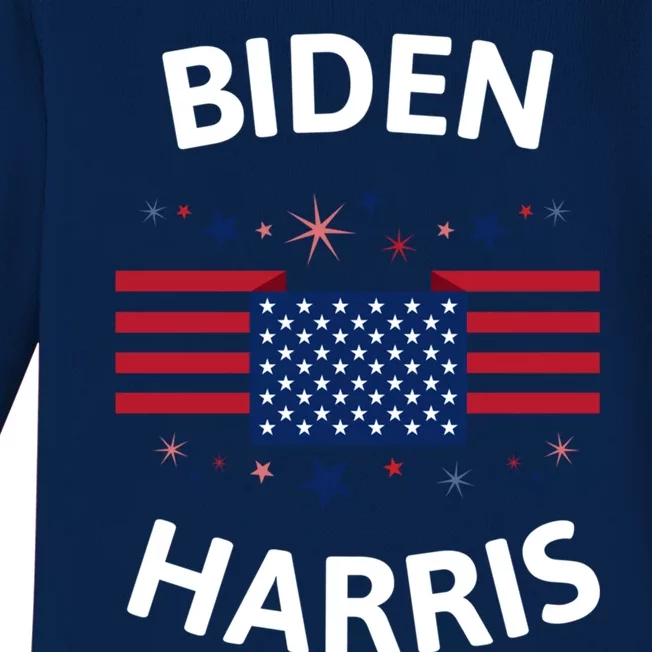 Joe Biden Kamala Harris 100 Days Democratic Liberal Gift Baby Long Sleeve Bodysuit