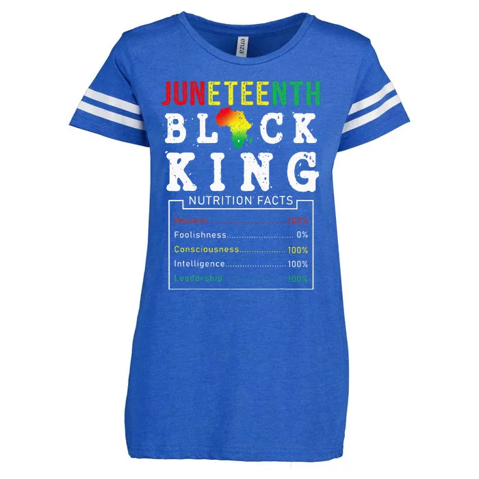 Juneteenth Black King Nutritional Facts Freedom Day Enza Ladies Jersey Football T-Shirt