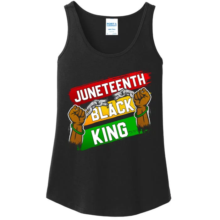 Juneteenth Black King Celebration Graphic Ladies Essential Tank