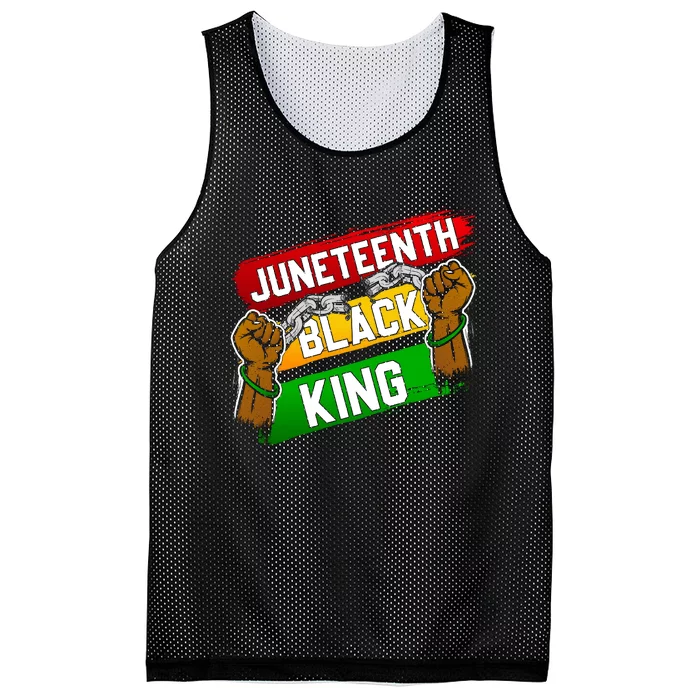 Juneteenth Black King Celebration Graphic Mesh Reversible Basketball Jersey Tank