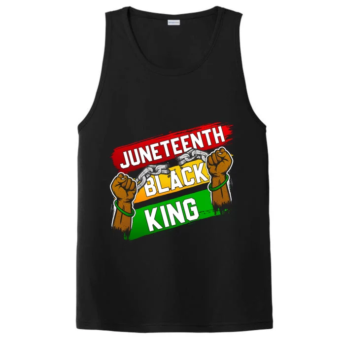 Juneteenth Black King Celebration Graphic Performance Tank