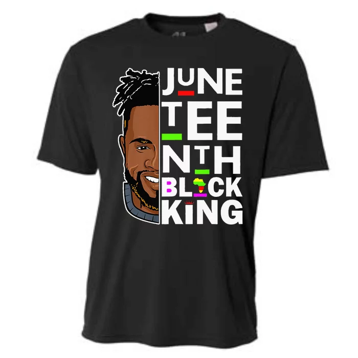 Juneteenth Black King Melanin Father Dad Son Dad Cooling Performance Crew T-Shirt