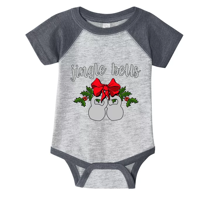 Jingle Bells Kettlebell Christmas Holiday Infant Baby Jersey Bodysuit