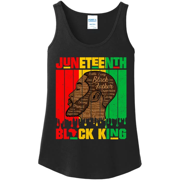 Juneteenth Black King Freedom Menalin 1986 African Ladies Essential Tank