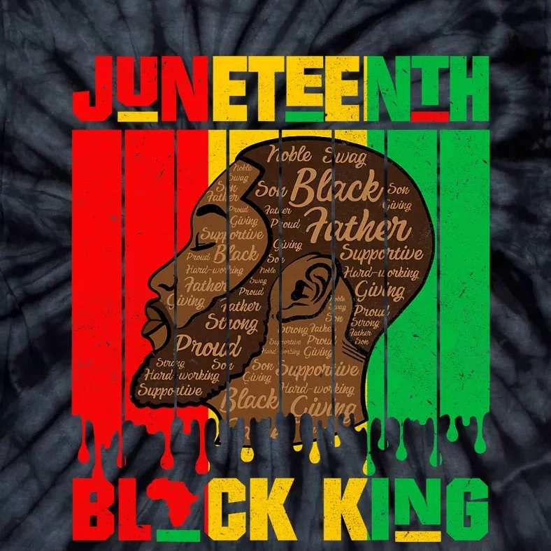 Juneteenth Black King Freedom Menalin 1986 African Tie-Dye T-Shirt