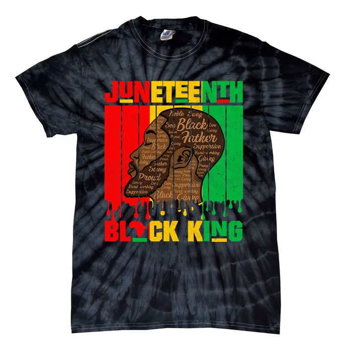 Juneteenth Black King Freedom Menalin 1986 African Tie-Dye T-Shirt