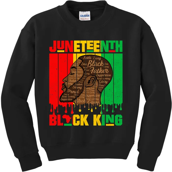 Juneteenth Black King Freedom Menalin 1986 African Kids Sweatshirt