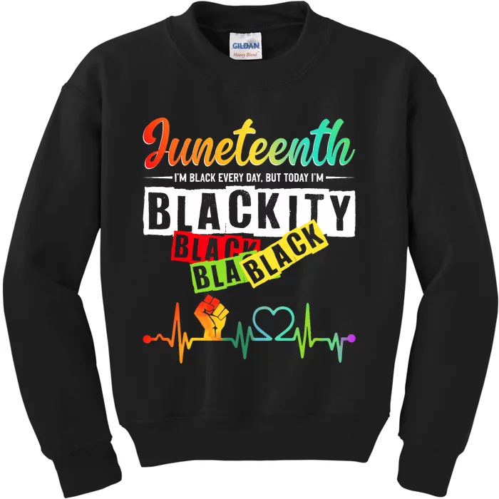 Juneteenth Black King Freedom Menalin 1986 African Kids Sweatshirt