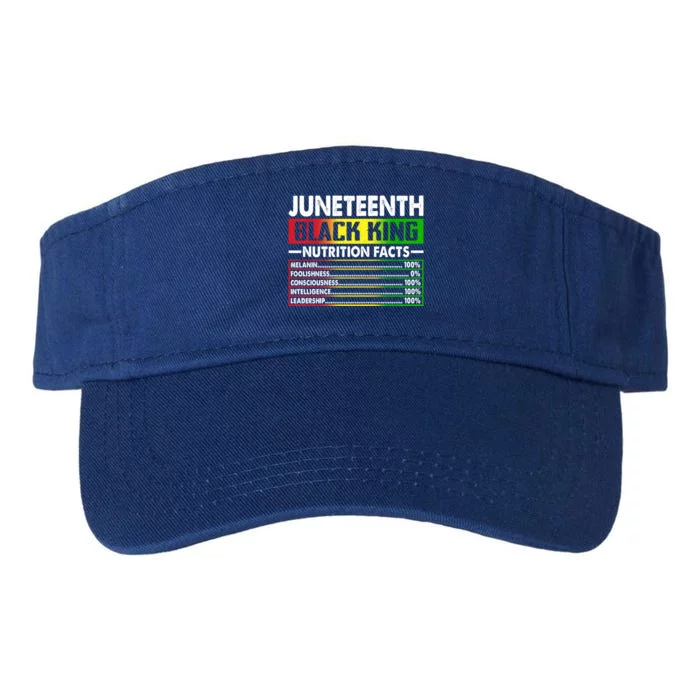 Junenth Black King African American Black Pride Gift Valucap Bio-Washed Visor