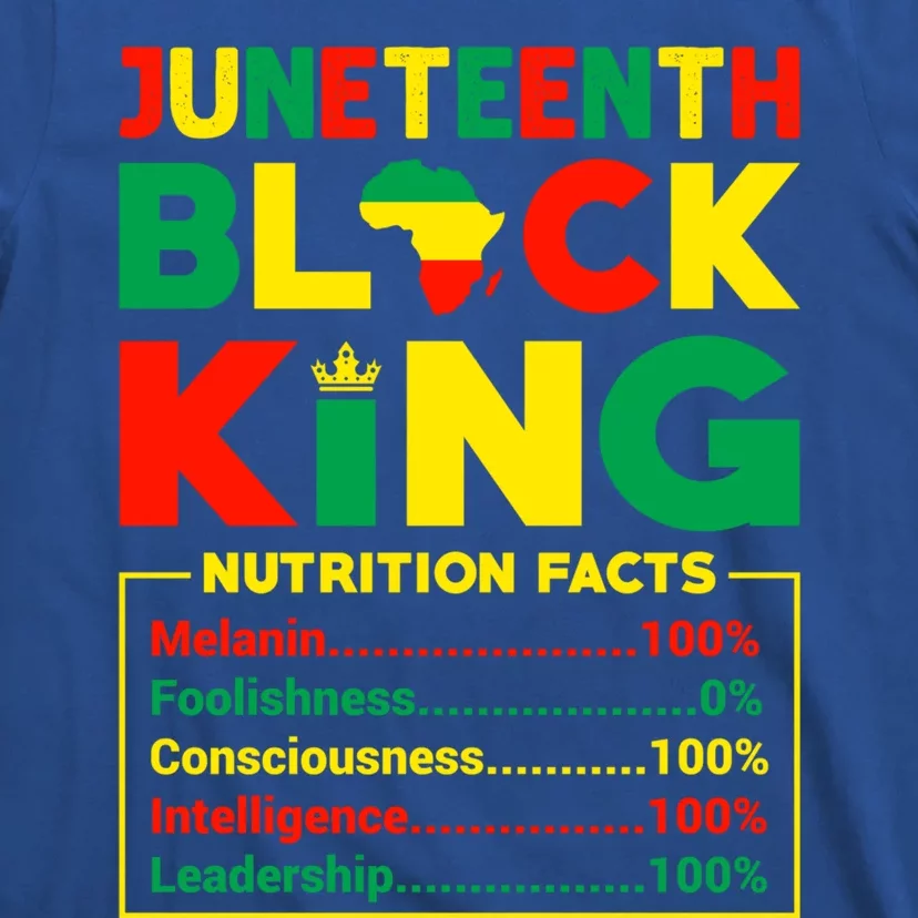 Junenth Black King Nutritional Facts Couple Funny Gift T-Shirt