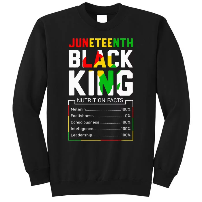 Juneteenth Black King Nutritional Facts Melanin Father Sweatshirt