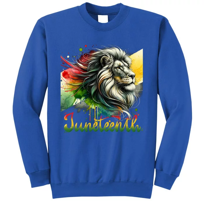 Junenth Black King Black Freedom Lion Face Gift Sweatshirt