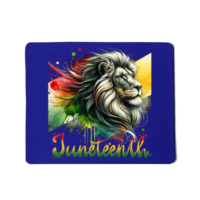 Junenth Black King Black Freedom Lion Face Gift Mousepad