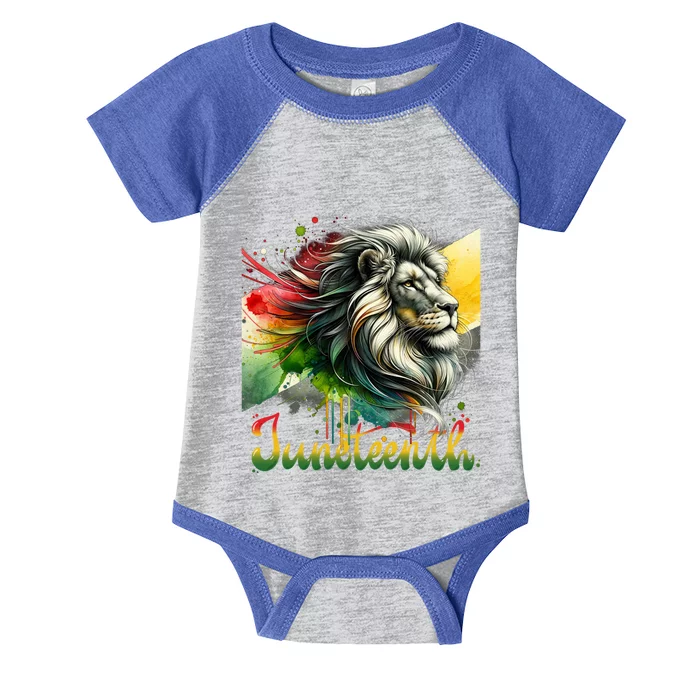 Junenth Black King Black Freedom Lion Face Gift Infant Baby Jersey Bodysuit