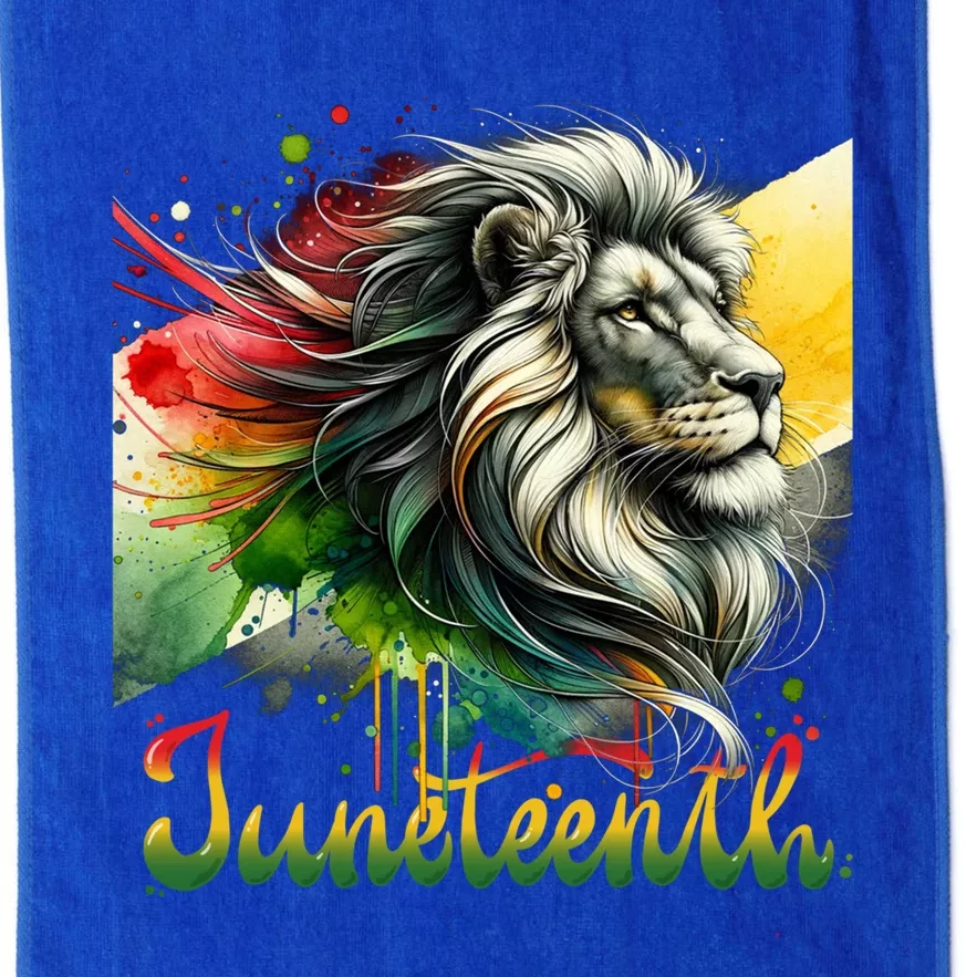 Junenth Black King Black Freedom Lion Face Gift Platinum Collection Golf Towel