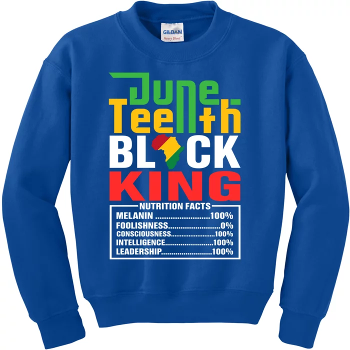 Junenth Black King Funny Gift Kids Sweatshirt