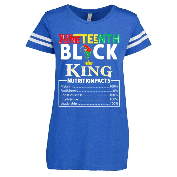 Junenth Black King Nutrition Facts Melanin African Cool Gift Enza Ladies Jersey Football T-Shirt