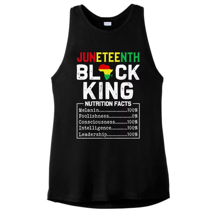 Junenth Black King Nutrition Fact 1865 African American Cute Gift Ladies Tri-Blend Wicking Tank