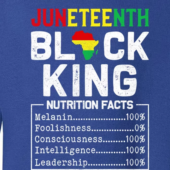 Junenth Black King Nutrition Fact 1865 African American Cute Gift Toddler Sweatshirt