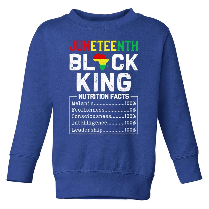 Junenth Black King Nutrition Fact 1865 African American Cute Gift Toddler Sweatshirt