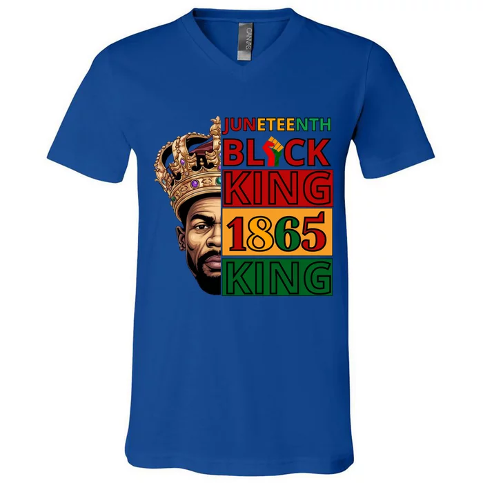 Junenth Black King Nutritional Facts Pride African Gift V-Neck T-Shirt