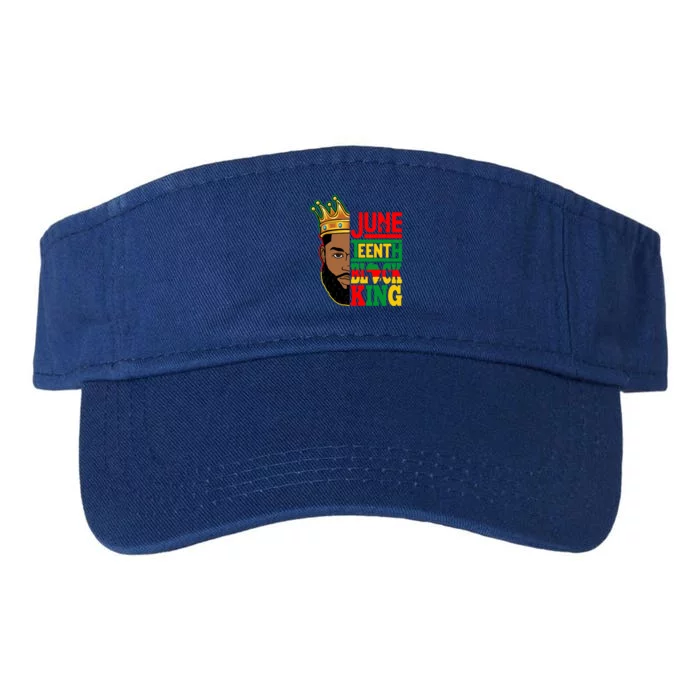 Juneteenth Black King Freedom Fist Celebrating 1865 Cool Gift Valucap Bio-Washed Visor