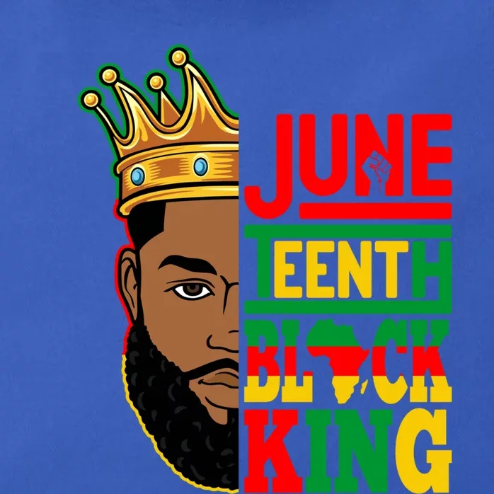 Juneteenth Black King Freedom Fist Celebrating 1865 Cool Gift Zip Tote Bag