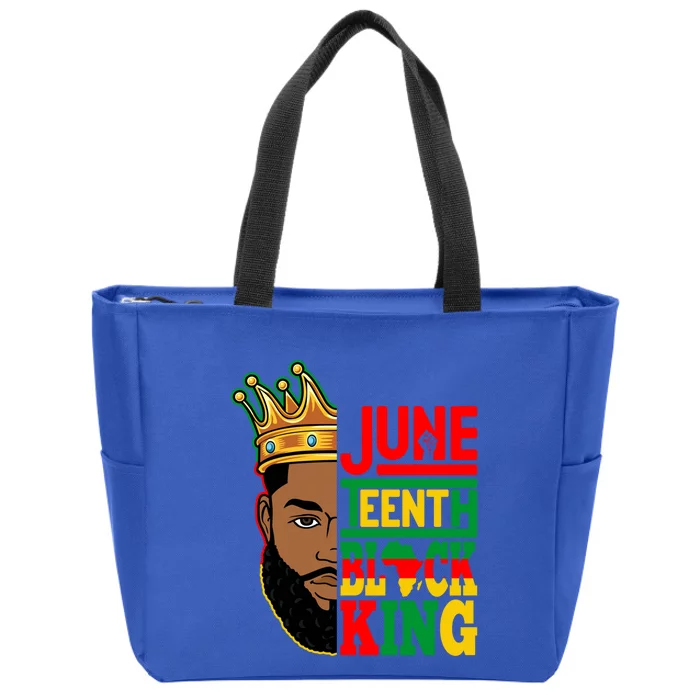 Juneteenth Black King Freedom Fist Celebrating 1865 Cool Gift Zip Tote Bag