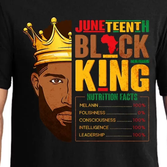 Juneteenth Black King Nutritional Facts Pride African Pajama Set