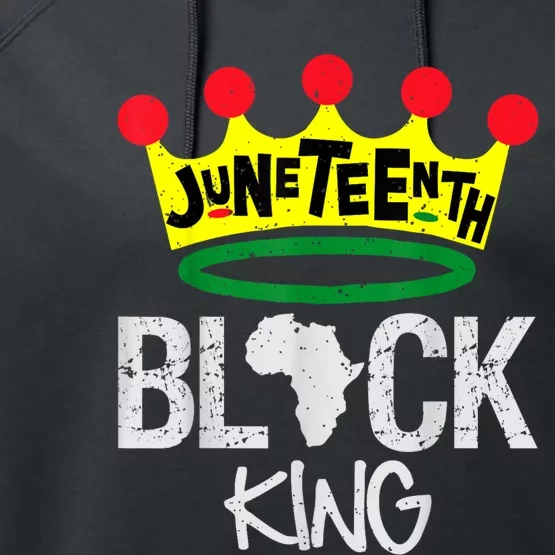 Juneteenth Black King Black Power Black History Month Performance Fleece Hoodie