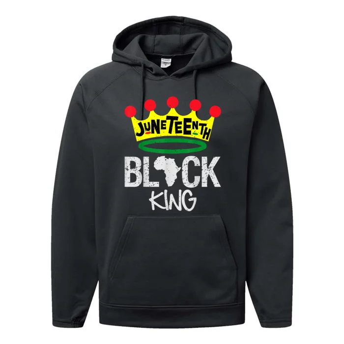 Juneteenth Black King Black Power Black History Month Performance Fleece Hoodie