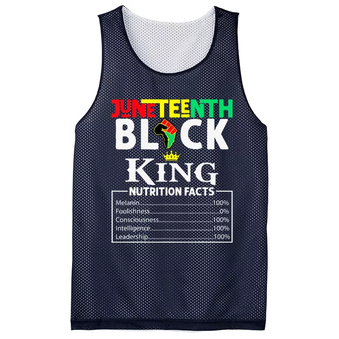 Juneteenth Black King Nutritional Facts Freedom Day Mesh Reversible Basketball Jersey Tank