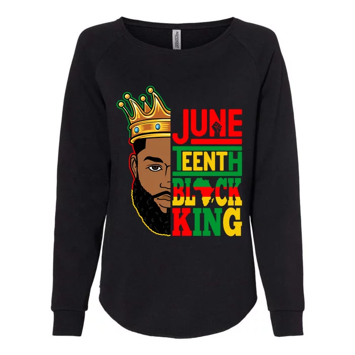 Juneteenth Black King Freedom Fist Celebrating 1865 Gift Womens California Wash Sweatshirt