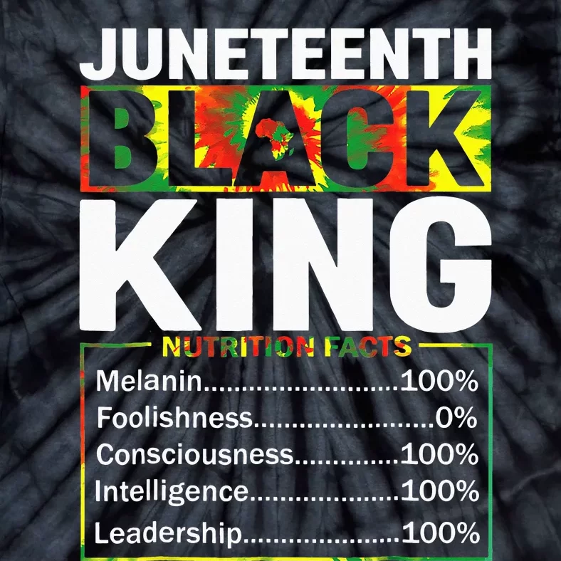 Juneteenth Black King Melanin Dad Fathers Day Tie Dye Tie-Dye T-Shirt