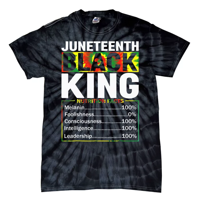 Juneteenth Black King Melanin Dad Fathers Day Tie Dye Tie-Dye T-Shirt