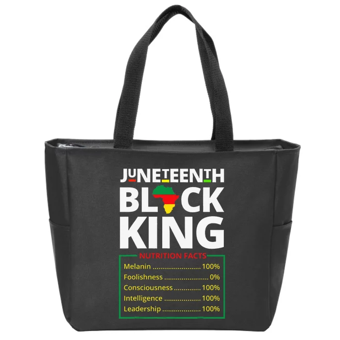 junenth black king melanin dad fars day Zip Tote Bag