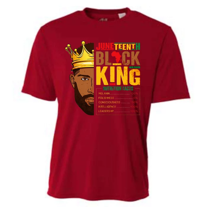 Juneteenth Black King Nutritional Facts Pride African Cooling Performance Crew T-Shirt